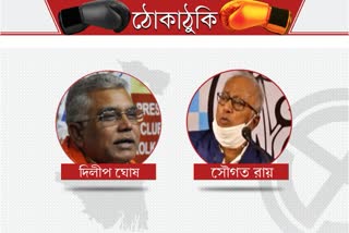 WAR OF WORDS BETWEEN DILIP GHOSH AND SAUGATA ROY