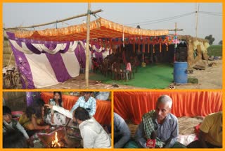 Agricultural laborers worship Saraswati in Bakhtawarpur