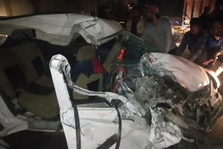 two people died in car and tractor collision in gadarpur