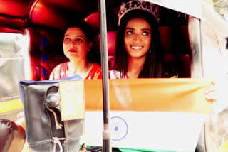 Miss India 2020 runner-up arrives at event in father's auto-rickshaw