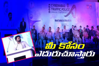 cine actor junior ntr participated in road safety annual celebrations