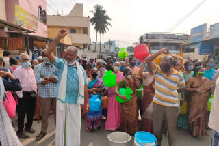 metupalayam people protest for drinking water