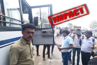 Transport Department action on Khatara buses in Burhanpur