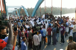 korappuzha bridge  korappuzha bridge inaugurated  കോരപ്പുഴ പാലം ഉദ്ഘാടനം ചെയ്‌തു  മന്ത്രി ജി സുധാകരൻ  എ.കെ ശശീന്ദ്രൻ