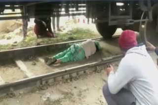 train passed over woman in rohtak