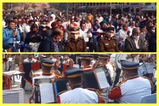 Delhi Police organized a program at Fawara Chowk on Police week