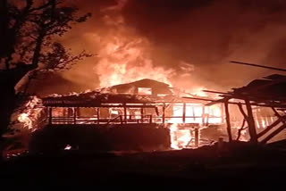 fire in House at Majhan village of Kullu
