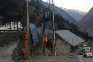 Transformer caught fire at Holi bus stand in bharmour