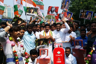 youth congress protest in chennai