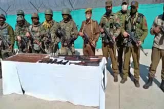 Huge cache of Weapons recovered by Indian army