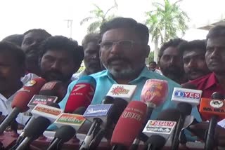 vck thirumavalavan speech in madurai airport