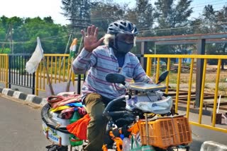 Old man Cycle Jatha