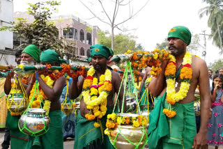 Subrahmanyeshwara Swamy Brahmotsavala was celebrated by the temple authorities in Mopidevi, Krishna district