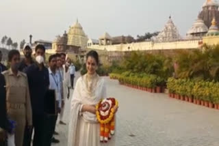 Kangana Ranaut visits Lord Jagannath temple in Puri