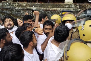 കെ എസ് യു കോട്ടയത്ത് നടത്തിയ മാർച്ചിൽ സംഘർഷം  KSU clashes Kottayam March  കോട്ടയം  പൊലീസ് അക്രമം  കെഎസ്‌യു