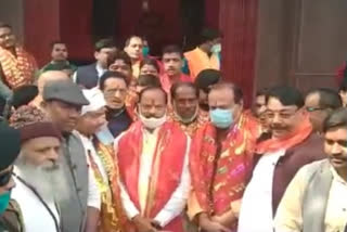 Raghuvar Das reached Chatra to woeship Maa Bhadrakali