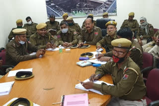 Police personnel are being given training