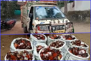 Illegal liquor confiscation in Mummadivaram, East Godavari district