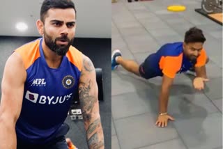 Team India's workout session from Motera gym