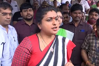 apiic chairperson roja visited paiditalli temple