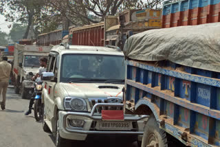 traffic on Koilwar bridge