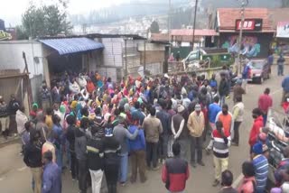 ooty Municipal employees strike