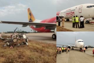 Air India flight hits pole