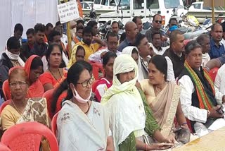 PROTEST OF BJP MAHILA MORCHA