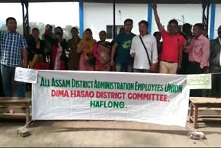 Dima Hasao district administration staff protest