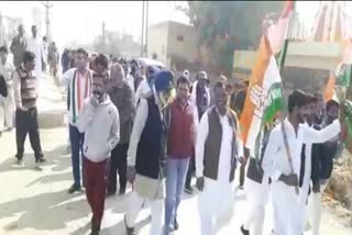 Congress march against agriculture law, sri ganganagar news