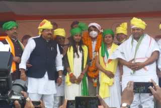 Congress tractor rally in Hazaribagh.