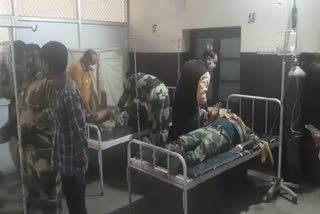 6 bsf soldier injured due to truck overturn in jodhpur