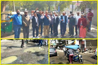 Residents Protest against sewage leakage at Dilshad Garden C Block