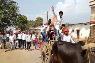 congress-holds-rally-against-agricultural-law-and-rising-prices-of-petrol-diesel-in-mungeli