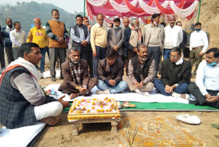 MLA did Bhoomi Pujan for construction of double lane bridge in bilaspur