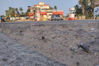 road damaged at kalsanka high way road