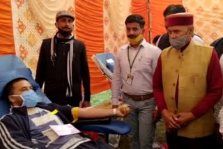 prem kumar dhumal at blood donation camp