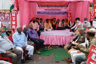 Trade union hunger strike in Jamshedpur