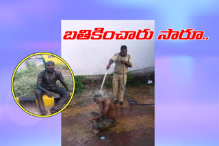 the-police-rescued-the-man-who-had-been-in-drainage-in-all-night-in-bowenpally