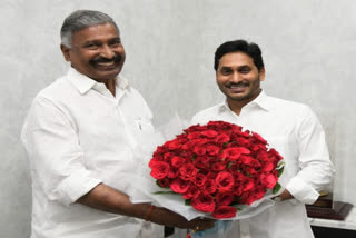 cm jagan congrats minister peddi reddy