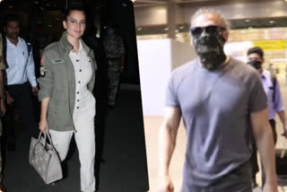 Kangana Ranaut aces airport look, Suniel Shetty spotted