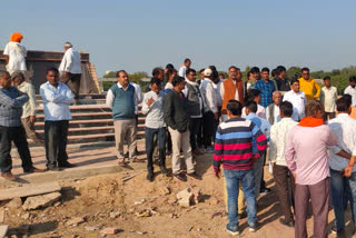 Construction of memorial site,  Shaheed Hemraj Meena Memorial Site