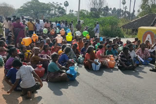 Tirupur first joint drinking water project canceled Public road blockade