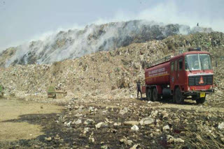 fire in Dadu Majra dumping ground in chandigarh