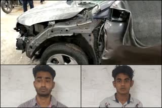 car accident by security guards in bangalore