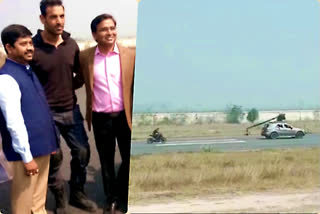 John Abraham shoots for Attack at Dhanipur airstrip in Aligarh