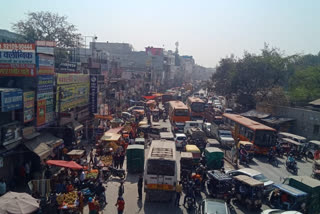 People facing problem due to encroachment at nangloi chowk