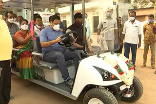 MLA Ganesh Gupta launched an electric vehicle in Nizamabad