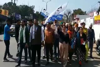 AAP protests over petrol and diesel prices