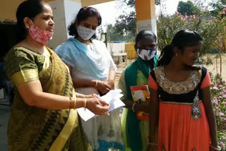 Students in the hallway or porch to conduct classes in sangareddy